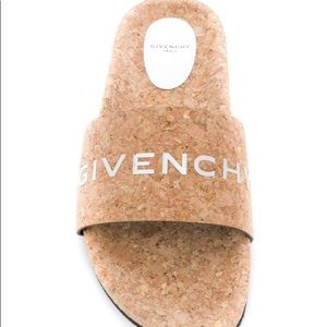 Givenchy Tan/Brown Women's Cork Logo Sandals